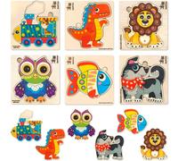 QUOKKA Puzzle Legno Bambini 2 3 4 Anni - 6 Giocattoli Puzzle Montessori 18 Mesi - Animali Gioco Bambino 1 Anno - Giocattolo Educativo Regalo per Bambini e Bambine