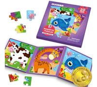 QUOKKA Puzzle Magnetico 2 3 Anni - Giochi da Viaggio Bambini 3 4 Anni - 20 Pezzi Puzzle Animali - Intrattenere Bambini in Aereo - Educativo Giocattoli Regalo dai 2 ai 5