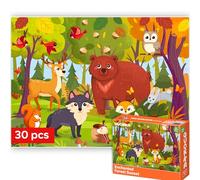 QUOKKA Puzzle per Bambini da 3 a 5 anni - Puzzle 30 Pezzi Bambini Piccoli da 2 a 4 anni - Puzzle Educativi Foresta per Bambini da 4 a 6 anni - Giocattoli Educativi Regalo per Ragazzi e Ragazze