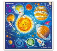 QUOKKA Puzzle Sistema Solare per Bambini 3 4 5 Anni - 28 Pezzi Puzzle Legno Bambini 7 8 Anni - Montessori Giocattoli in Legno Spaziale - Giochi Educativi - Regalo per Ragazze e Ragazzi dai 3 ai 7