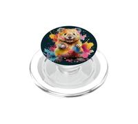 Quokka ridente con schizzi colorati di vernice PopSockets PopGrip per MagSafe