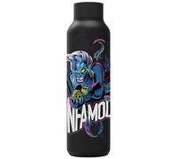 Quokka Villains Ursula - Borraccia termica in acciaio inox solido Jet Black 630 ml