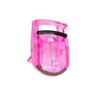 Quoravel Mini piegaciglia in plastica, portatile, da viaggio, con curva di precisione, strumento per il trucco naturale per le donne, rosa 2
