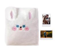 Quorvex Album co - A6 Portaadesivi Coniglio Peluche Con 10 Pagine Interne,Album co Portatile - Per Viaggiatori Studenti Ragazze Coppie Collezionisti Matrimonio Vacanza