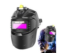 Quorvex Casco da Saldatura con Auto Oscuramento,Protezione Facciale Antiabbagliamento Saldatore | Protezione Regolabile per Lavori Metalli Edilizia Riparazioni Auto