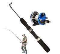 Quorvex Combo Canna e Mulinello da Pesca | Combo Canna Telescopica E Mulinello | Set da Viaggio in Fibra di Carbonio per Persico Trota Pesce Gatto Crappie Lago Fiume Mare Sponda