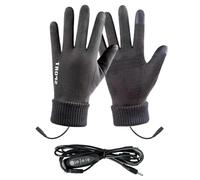 Quorvex Guanti Riscaldati | Guanti Termici USB | Touchscreen 3 Livelli Calore per Freddo Guidare Motociclismo Sci Ciclismo Neve