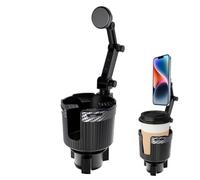 Quorvex Portabicchieri Per Telefono | 2 in 1 Supporto per Cellulare Regolabile,Supporto Magnetico per Tazze e Cellulari,Per Auto SUV Camion Bottiglie Telefono Bevande Tazze Da