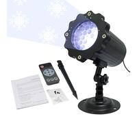 Quorvex Proiettore Di Neve Cadente Per Natale,Rotazione 360 Gradi Proiettore Luci Festive | Decorazioni Luminose per Interno, Esterno, Viale d'Accesso, Giardino, Inverno, Vacanze, Matrimonio