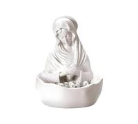 Quorvex Statua di Madre Maria, statua della Madonna delle Grazie, porta rosario con scritta in lingua inglese "Vergine Maria Santa", statuetta religiosa per battesimo, ingresso, tavolo da pranzo, casa