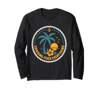 Quote Cruising Fixes Everything Funny Vacation Cruise Maglia a Manica