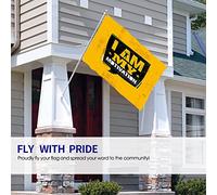 Quote Flag 3x5 FT Word I Am My Motivation Gym Inspirational Quote Stars Outdoor Flags Large Welcome Yard Banners Home Garden Yard Lawn Decor Yellow Black