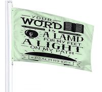 Quote Flag 3x5 FT Your Word is A Lamp for My Feet A Light On My Path Outdoor Flags Large Welcome Yard Banners Home Garden Yard Lawn Decor