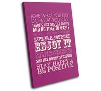 Quote Inspirational Life Typography SINGLE TELA parete arte foto stampa