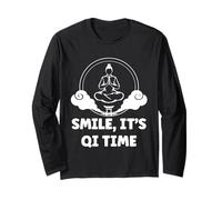 Quote Relaxation Qi-Gong Simple Smile It's Qi Time Qigong Maglia a Manica