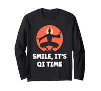 Quote Relaxation Qi-Gong Simple Smile It's Qi Time Qigong Maglia a Manica