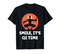 Quote Relaxation Qi-Gong Simple Smile It's Qi Time Qigong Maglietta