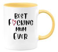 quotedazur Café-Croissant - Mug Best Mum Ever Per Ogni Mamma Speciale, Regalo Divertente Per Festa Della Mamma, Compleanno E Altre Occasioni