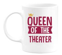 quotedazur - Mug Queen Of Theater - Tazza Personalizzata Per Amanti Del Teatro - Regalo Per Compleanni, Natalizie, Congratulazioni O Gratitudine - Donne