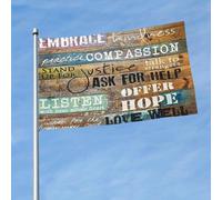 Quotes Inspiration Live Laugh Love Bandiera Da Giardino Robuste Flag Colore Vivido Bandiere Per Cortile Feste Esterno 3X5Ft