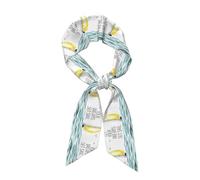 Quotes Let Your Dreams Set Sail Sciarpa per capelli per le donne Sciarpa per la testa di seta alla moda sciarpa leggera traspirante per accessori, Nero , Etichettalia unica