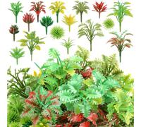 QUOZUO 100 pezzi in miniatura modello piante diorama albero architettura alberi di plastica piante per fai da te arte giardino scenario paesaggio decorazioni ferroviarie architettura set