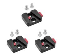 Qupdjxukis 3pz 1/4 Universale V Mount Batteria Adattatore per Piastra A Sgancio Rapido Accessori Base Singola Portatile per Tutti I Ptz e La Fotocamera Nero
