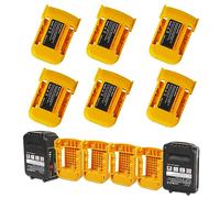 QUPERR Confezione da 6 supporti per batteria, supporto per batteria compatibile con batterie Dewalt da 18 V DCB184 DCB182 DCB181 ecc.