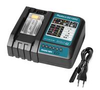 QUPERR DC18RC Caricatore rapido compatibile con_makit_a_14,4 V/18 V batteria agli ioni di litio BL1815N BL1820 BL1830 BL1840B BL1850 BL1860 BL1450, ricambio per DC18RD DC18RA DC18SD DC18SE