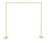 Qurib Arco per matrimonio, in metallo, 3,0 x 3,0 m, colore oro | Arco per palloncini con cornice dorata per matrimoni, feste di compleanno, banchetti, apertura di negozi, lauree