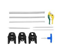 Qurib Set di ganasce professionali TH16, TH20, TH26, per tubi compositi in alluminio e plastica, con forbici per tubi, dispositivo di espansione rotondo e molle di piegatura, colore nero
