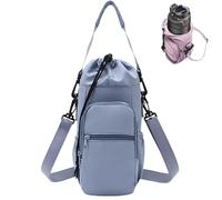 Qurlon Borsa a tracolla per bottiglia d'acqua - The Ultimate Outdoor Companion, borsa a tracolla per bottiglia d'acqua con tracolla e tasca per telefono, Blu