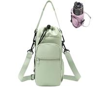 Qurlon Borsa a tracolla per bottiglia d'acqua - The Ultimate Outdoor Companion, borsa a tracolla per bottiglia d'acqua con tracolla e tasca per telefono, Verde
