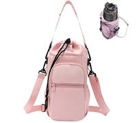 Qurlon Borsa a tracolla per bottiglia d'acqua - The Ultimate Outdoor Companion, borsa a tracolla per bottiglia d'acqua con tracolla e tasca per telefono, rosa