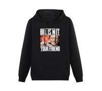 QURUMBAGH Bill Gates Is Not Your Friend Conspiracy Mens Hoodies Pullover Hoody Black Sweatershirt XL