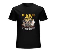 QURUMBAGH Mash 4077 Vintage 47Th Anniversary TV Series Print Unisex T-Shirts Men Tee Cotton Tops Black Shirt M