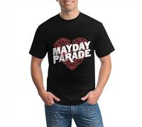 QURUMBAGH Mayday Parade Print Unisex T-Shirts Men Tee Cotton Tops Black Shirt M