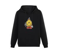 QURUMBAGH World Industries Flame Boy Anime Mens Hoodies Pullover Hoody Black Sweatershirt XXL