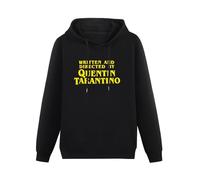 QURUMBAGH Written And Directed By Quentin Tarantino Mens Hoodies Pullover Hoody Black Sweatershirt 3XL