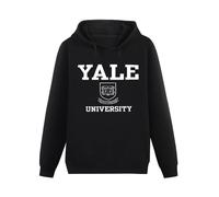 QURUMBAGH Yale University By Crest Mens Hoodies Pullover Hoody Black Sweatershirt M