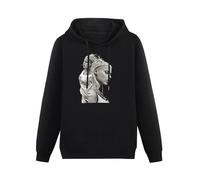 QURUMBAGH Yolandi Visser Mirror Face Poster Mens Hoodies Pullover Hoody Black Sweatershirt XXL