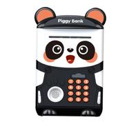 Qurygin Bancomat per bambini, banca di denaro elettronico | Panda Password Cash Can | bancomat elettronico con password personale e simulazione di sblocco con impronta digitale