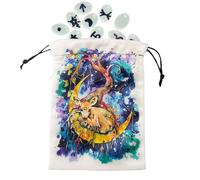 Qurygin Borsa per tarocchi, sacchetto per dadi in velluto con coulisse, stampa su entrambi i lati, organizzazione domestica per il trasporto di viaggi, campeggio, giardino, cucina, dormitorio, aula e