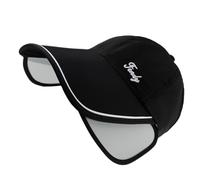 Qurygin Cappelli da baseball da donna, impermeabili, retrattili, a tesa larga, ad asciugatura rapida, per sport all'aria aperta, protezione solare, visiera per golf, tennis, Nero , XXL