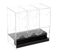 Qurygin Dispenser per carte collezionabili, organizer per carte collezionabili, 3 scomparti, in acrilico, contenitore protettivo per la casa, per la raccolta della stanza, espositore per organizzare