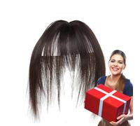Qurygin Flangia a clip veri capelli umani,estensioni dei capelli con clip frangia, clip per capelli Wispy Bangs, frangia di capelli umani, bang francese naturale, clip per capelli Wispy Bangs, clip