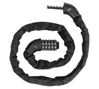 Qurygin Lucchetto a combinazione | Resistente all'usura robusto lucchetto per ciclismo | Catena di sicurezza per bicicletta con copertura in tessuto protettivo con cavo e catenella