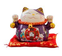 Qurygin Lucky Fortune Cat - Fortune Lucky Cat - 11,4 cm Gatto della, Maneki Neko Fortune, Ceramica Creativa Decorazione per la casa, Cake Topper, Decorazione