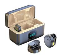 Qurygin Microfono per telefono, mini microfono Vlog, altoparlante con cancellazione del rumore, portatile, per cantare, vlogging, musica, filmare, media, social, live streaming