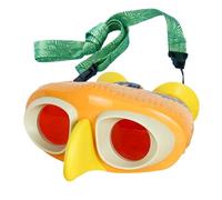 Qurygin Telescopio da campeggio per bambini, binocolo per bambini che osservano gli uccelli - Binocolo per bambini - Bussola per cordino per binocolo ad alta risoluzione 5×25 a forma di gufo inclusa